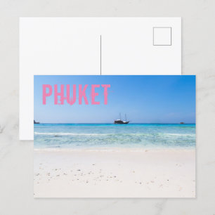 Phuket Beach Thailand souvenir Holiday Postcard