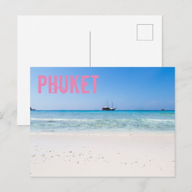 Phuket Beach Thailand souvenir Holiday Postcard (Front/Back)