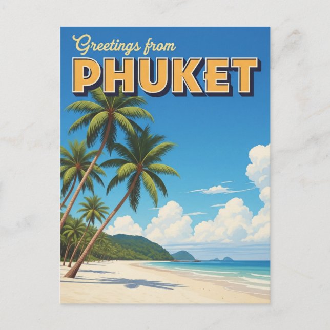 Phuket Patong Beach Thailand Travel Postcard (Front)