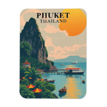 Phuket Thailand Beach Travel Souvenir Magnet