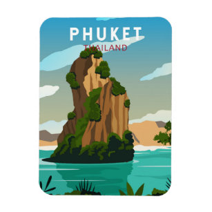 Phuket Thailand Retro  Magnet