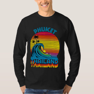 Phuket Thailand Retro Throwback Surf & Beach Souve T-Shirt