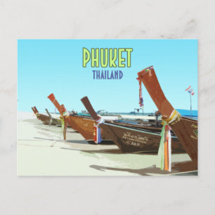 Phuket Thailand Tropical Beach Vintage Postcard