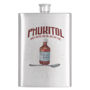 Phukitol - funny frustration medicine hip flask