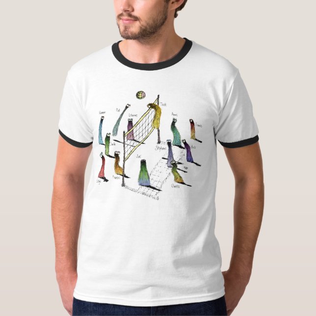 Phurfoo Volleyball - with Names T-Shirt (Front)