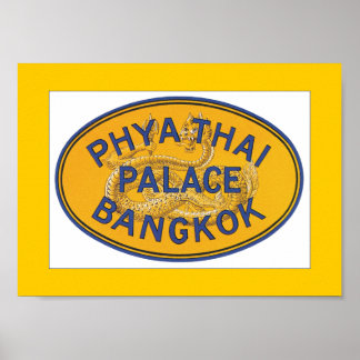 Phya Thai Palace Bangkok (border) Poster