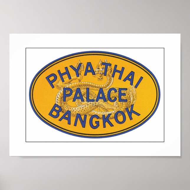 Phya Thai Palace Bangkok (white) Poster (Front)