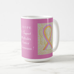 Phyllodes Tumour Awareness Ribbon Angel Custom Mug