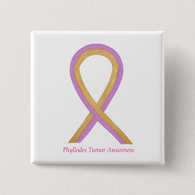 Phyllodes Tumour Awareness Ribbon Button Pins (Front)