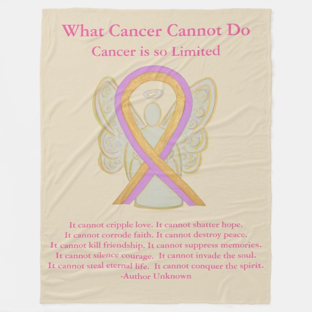 Phyllodes Tumour Awareness Ribbon Fleece Blankets (Front)