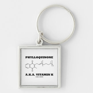 Phylloquinone A.K.A. Vitamin K (Chemical Molecule) Key Ring