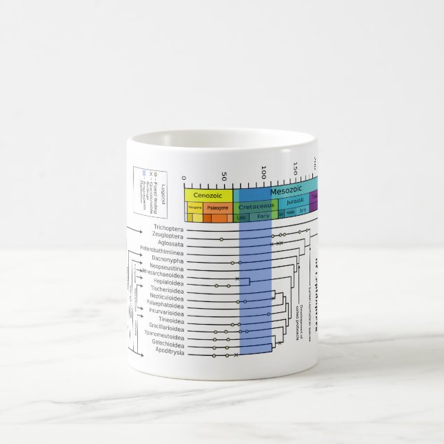 Phylogenetic Chart of Lepidoptera Coffee Mug (Center)