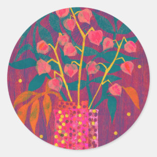 Physalis Chinese Lanterns Autumn Floral Sticker