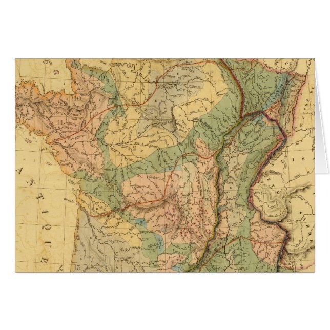 Physical and mineralogical map of France (Front Horizontal)