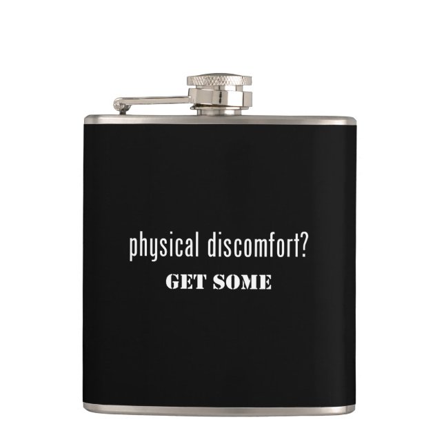 Physical Discomfort Get Some Hip Flask (Front)