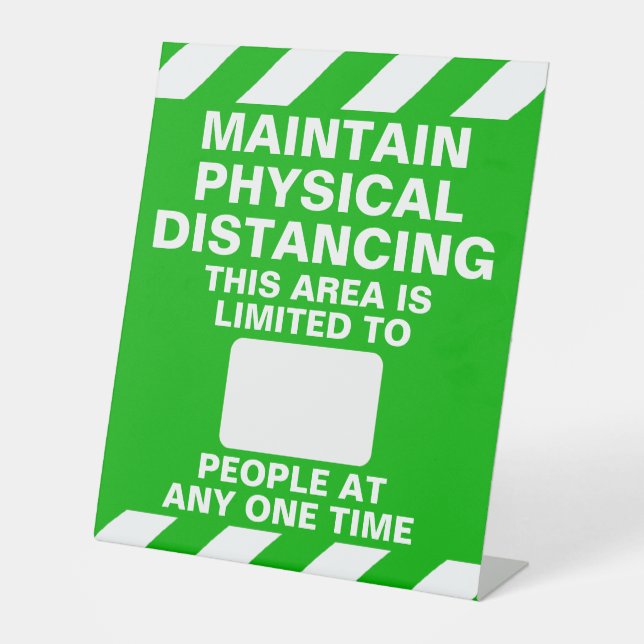 Physical Distancing Max. Occupancy Pedestal Sign (Front)