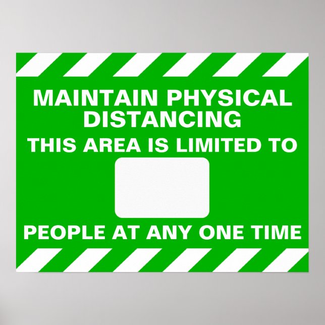 Physical Distancing Max. Occupancy Poster (Front)