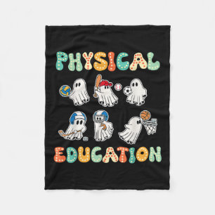 Physical Education Halloween Ghosts Gift For Spook Fleece Blanket