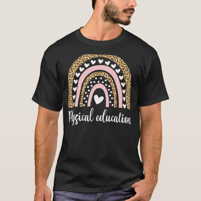 Physical Education Pe Teacher Phys Ed Leopard Boho T-Shirt (Front)