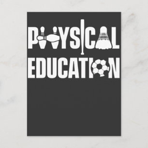 Physical Education Teacher Basketball Soccer Postcard