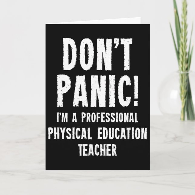 Physical Education Teacher  Card (Front)