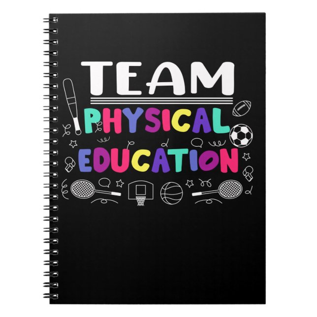 Physical Education Teacher Cute Sports Teaching Notebook (Front)