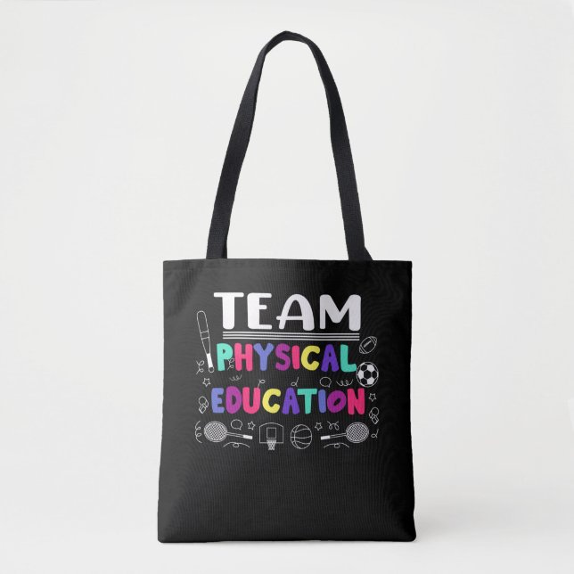 Physical Education Teacher Cute Sports Teaching Tote Bag (Front)