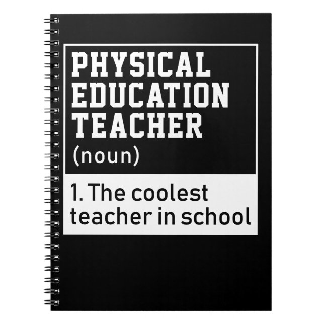 Physical Education Teacher Definition P.E. Notebook (Front)