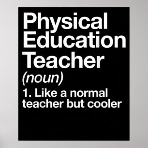 Physical Education Teacher Definition Sports PE Poster