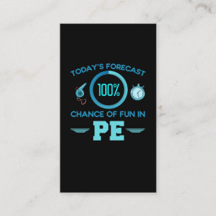 Physical Education Teacher Educator Humour Business Card
