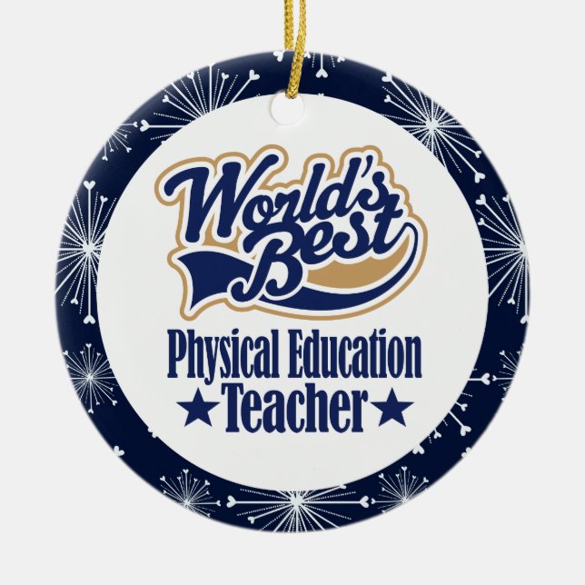 Physical Education Teacher Gift Ceramic Tree Decoration (Front)