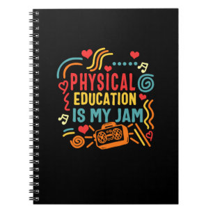 Physical Education Teacher P.E Is Jam Gym Women In Notebook