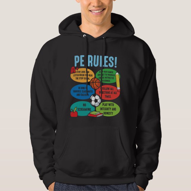 Physical Education Teacher PE sport Educator Hoodie (Front)