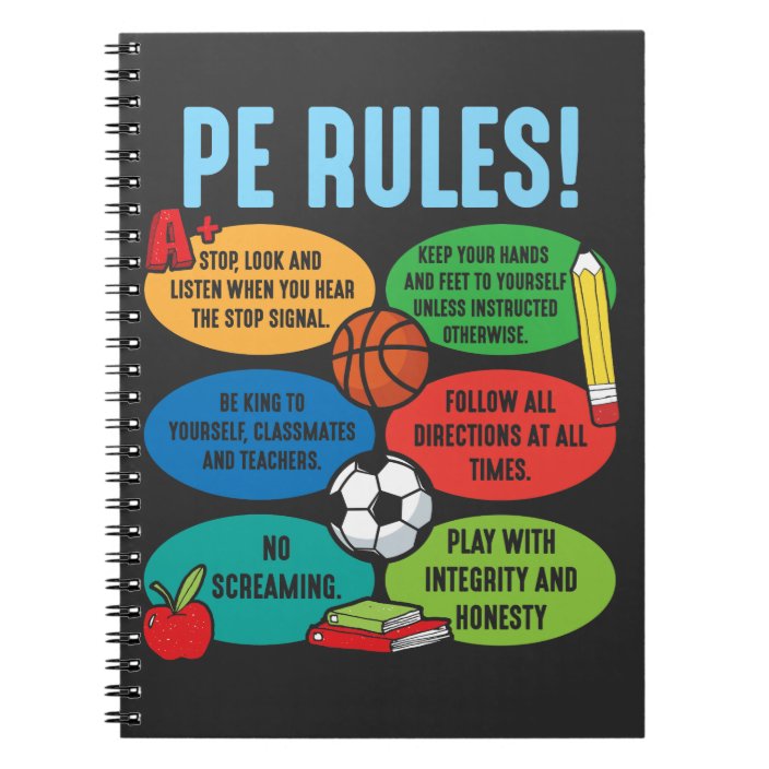 Physical Education Teacher PE sport Educator Notebook Zazzle.co.uk