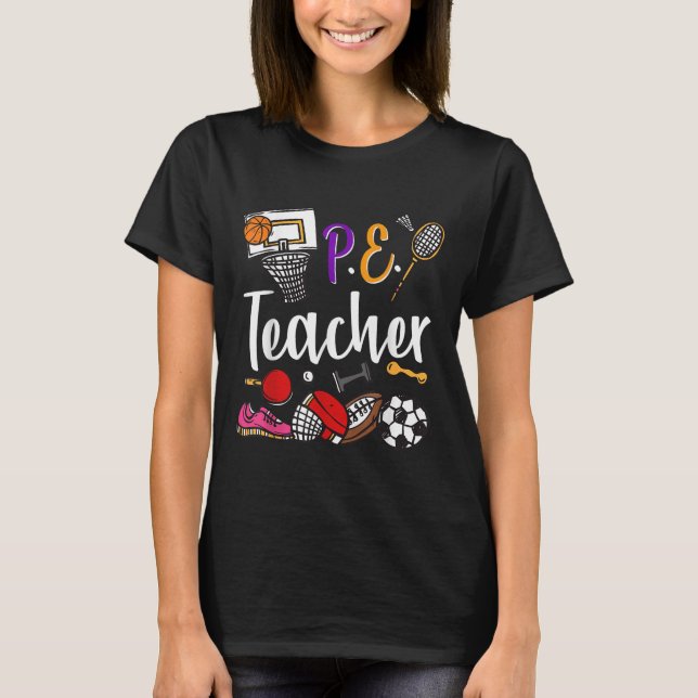 Physical Education Teacher Proud Pe Teacher Srts C T-Shirt (Front)