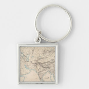 Physical Europe & Asia Key Ring