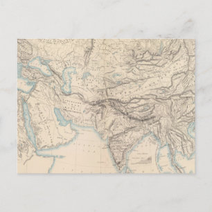 Physical Europe & Asia Postcard