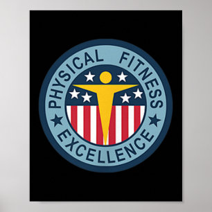 Physical Fitness Badge - Us Army  Poster