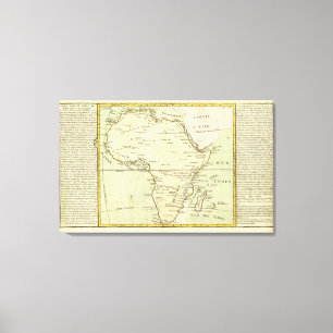 Physical map of Africa Canvas Print