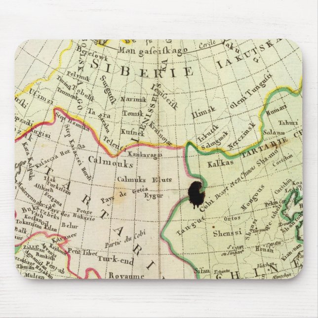 Physical map of Asia Mouse Mat (Front)