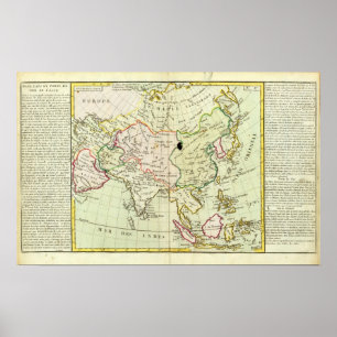 Physical map of Asia Poster