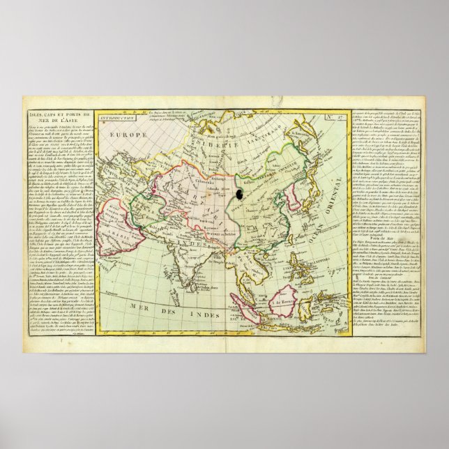 Physical map of Asia Poster (Front)