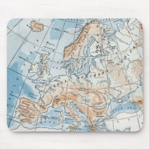 Physical Map of Europe (1916) Mouse Mat