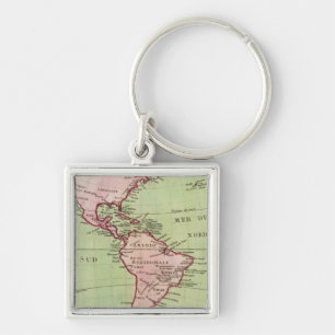 Physical map of the Americas Key Ring