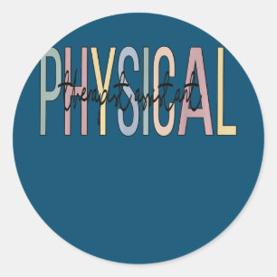 Physical Therapist Assistant Boho PTA  Classic Round Sticker