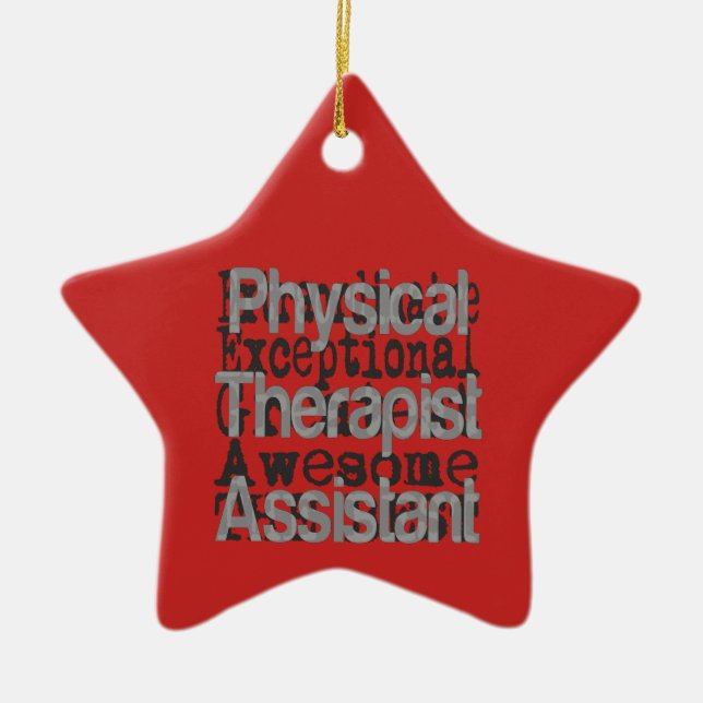 Physical Therapist Assistant Extraordinaire Ceramic Tree Decoration (Front)