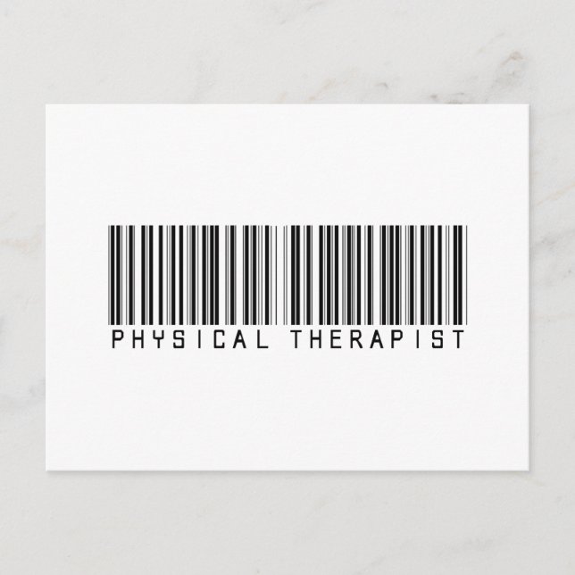 Physical Therapist Bar Code Postcard (Front)