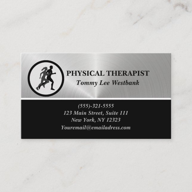 Physical Therapist  Business Card (Front)