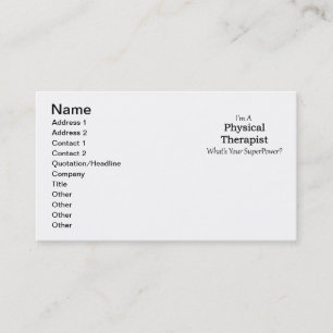Physical Therapist Business Card