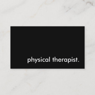 physical therapist. business card